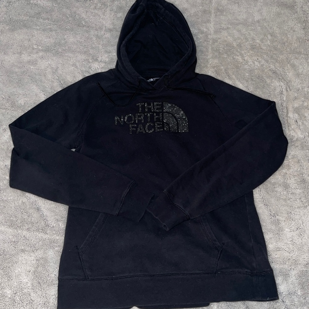 The North Face womens black hoodie size Large
